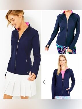 Lilly Pulitzer Luxletic Tennison jacket in True Navy M